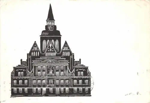 B34573 Pfaeekirche und Rathaus zu Gustow Deutschland