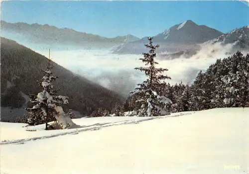 B49745 Les Pyrenees sous la Neige Panorama Frankreich