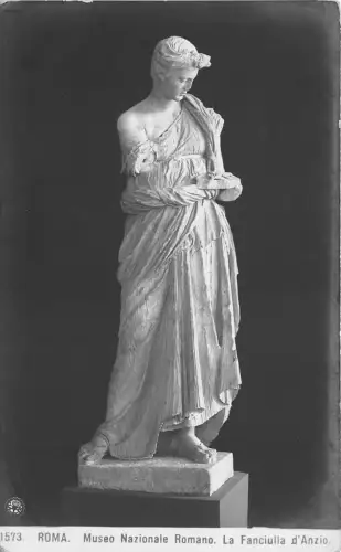 BG25514 Skulptur Kunst Postkarte Roma La Fanciulla d Anzio Italien