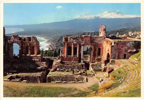B69003 Taormina Sce del Teatro Greco Italien