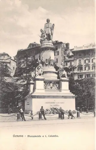 B2482 Italien Genova Monumento C Colombo Front/Back Scan