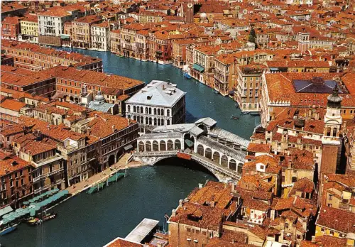 BG17979 venezia veduta aerea del canal grande e ponte di rialto italy