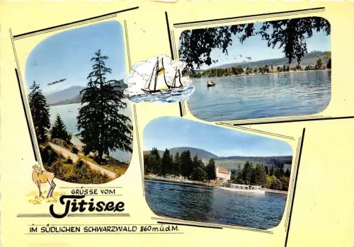 BG13315 grusse vom titisee im sudlichen schwarzwald ship bateaux germany