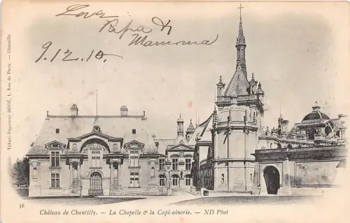 B4239 Frankreich Chantilly La Chapelle La Capitainerie Front/Back Scan