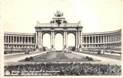 B3609 Belgien Bruxelles Arcade monumentale du Cinquantenaire Front/Back Scan