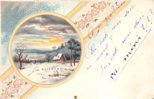 B2210 Fancy Card Winter Hiver 1900 Front/Back Scan