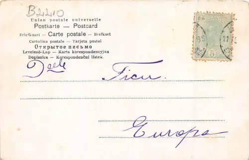 B2210 Fancy Card Winter Hiver 1900 Front/Back Scan