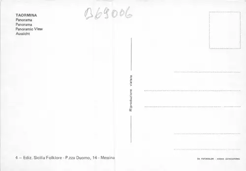 B69006 Panorama Taormina Italien