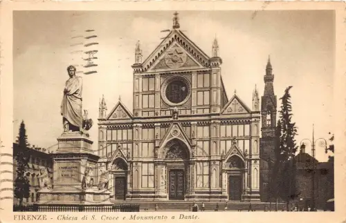 Br32980 Firenze Chiesta S. Croce e monumento di Dante italy