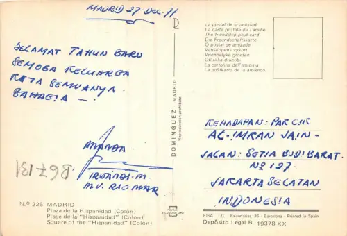 B67131 Spanien Madrid Plaza de la Hispanidad