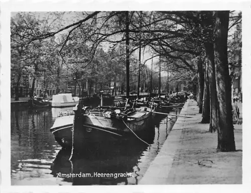 B44372 Amsterdam Heerengracht Boote Bateaux 7x9cm Niederlande