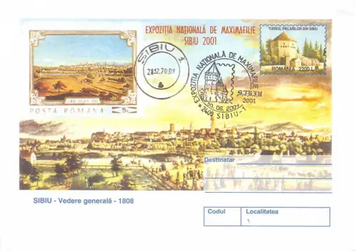 B3388 Entier Postaux Postbrief Rumänien National Maximaphilie Vorder-/Rückseitenscan