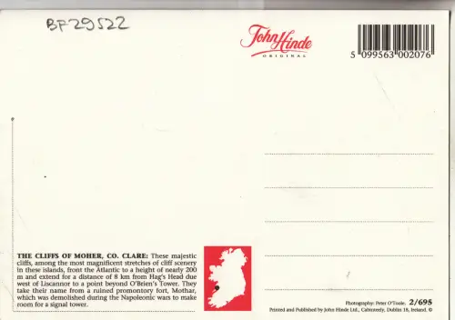 BF29522 the cliffs of mohher colare ireland front/back image