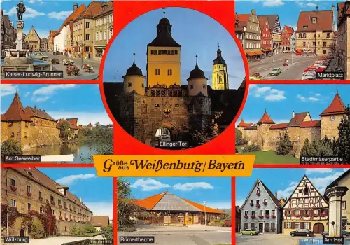 BG12609 grusse aus weissenburg bayern car voiture germany