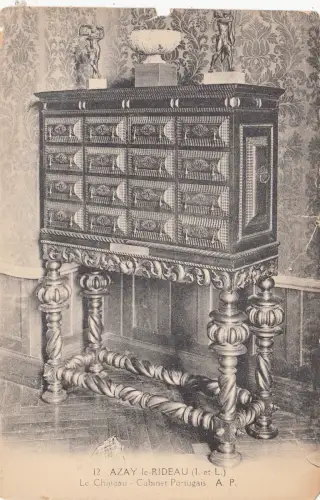 BF11367 le chateau cabinet portugais azay le rideau france front/back image
