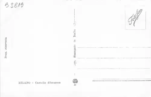 B3819 Italien Milano Castello Sforzesco Front/Back Scan