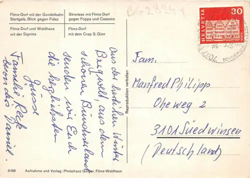 BG28244 Flims Skiseilbahn Schweiz