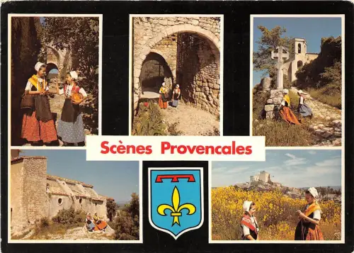 BR10809 Jeunes Provencale en promendade France multi views