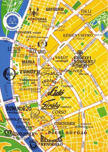 BC60266 Karten Cartes geographiques Ungarn Innenstadt von Budapest