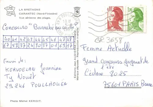 BR3658 Carntec vue aerienne des plages france