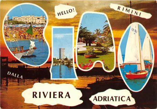 BR1599 Italia Riviera Adriatica Boote Bateaux Multi Vues Italien