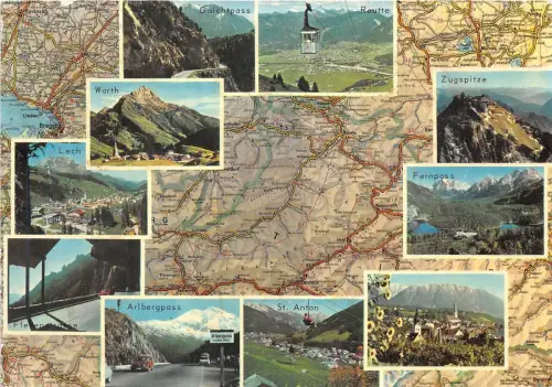 B64581 Passe Rundfahrt Karte carte geographique multiviews österreich