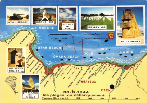 BC60123 Karten Cartes geographiques Les plages du Debarquement