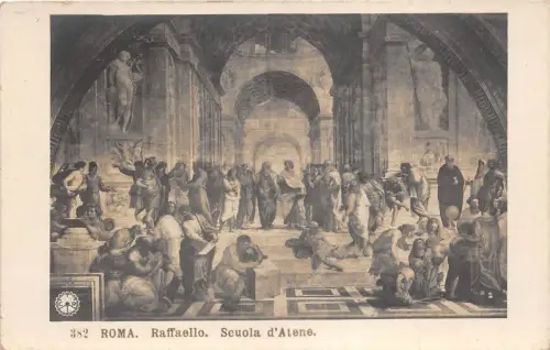 BF34821 roma raffaello scuola datene painting art front/back scan