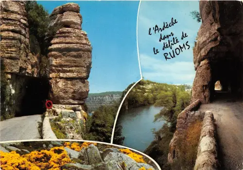 BR1583 France Ardèche Le Defile de Ruoms multi vues