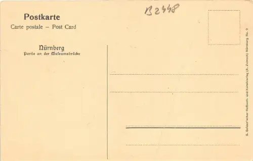 B2448 Germany Nürnberg Partie an der Muleumsbrücke Front/Back Scan