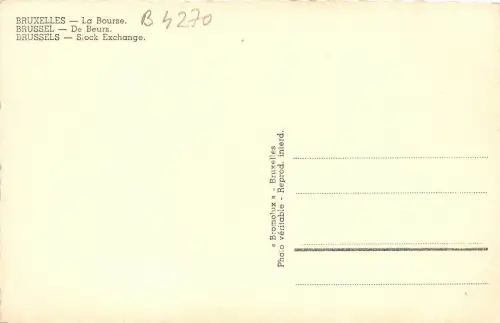 B4270 Belgien Bruxelles Bourse Front/Back Scan