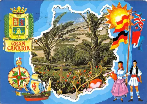 BG6177 Playa del Ingles Typen Schiffsbateaux Gran Canaria Spanien