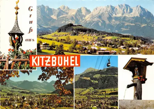 BG11741 Kitzbühel Tirol gegen Wilden Kaiser Seilbahn Österreich