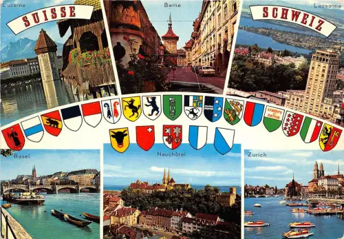 B47873 Suissse Schweiz Boote Bateaux Multiviews Switzerland