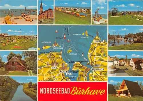 BG13284 burhave nordseebad karte cartes geographiques germany