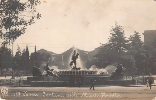 B2492 Italien Roma Fontana delle Naiadi nicht benutzt 1920 Front/Back Scan
