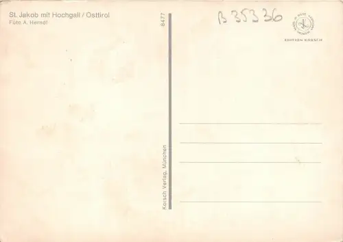 B35336 St Jakob mit Hachgall Osttirol Österreich