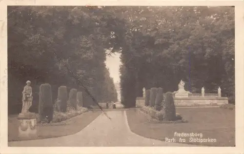 B4132 Dänemark Fredensborg Parti fra Slotsparken 1925 Front/Back Scan