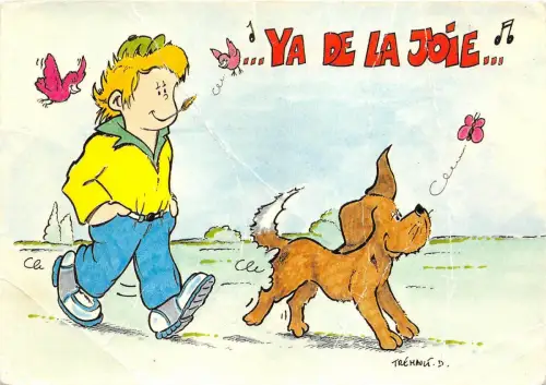 B51484 Tiere Animaux Chien Hund Dessin