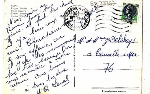 BF23367 roma piazza esedra italy front/back image