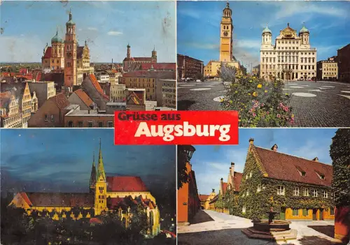 B34118 Augsburg Perlachturm Rathaus Deutschland