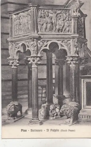 BF32388 battistero il pulpito pisa italy front/back image