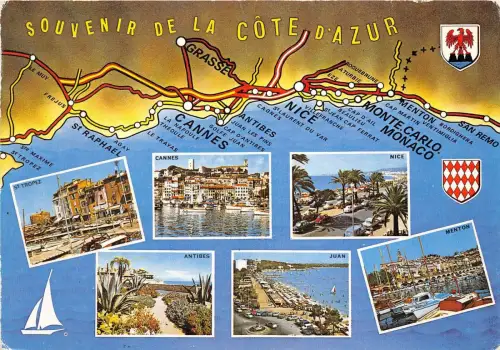 B83139 cote d azur karte cartes geographiques frankreich