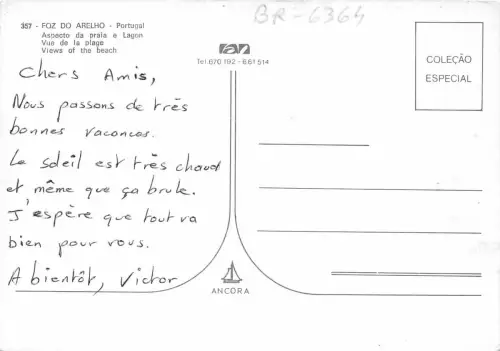 BR6364 Foz do Arelho vue de la plage portugal