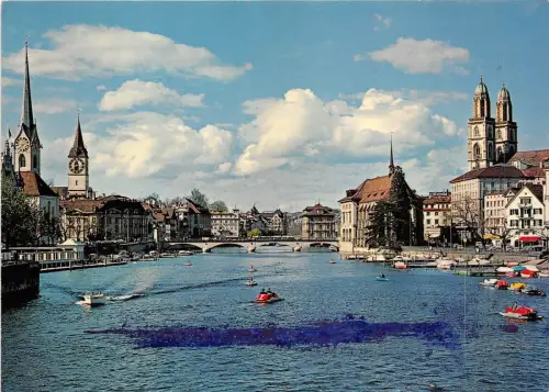 B31819 Zürich Limmat Blick von der Quaibrucke Schweiz