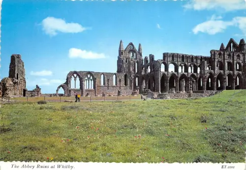 B87445 the abbey ruines at whitby uk