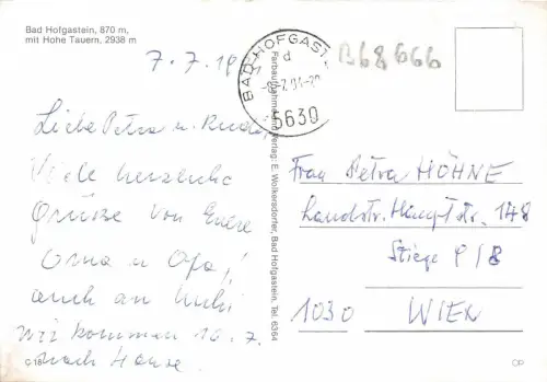 B68666 Österreich Bad Hofgastein Hohe Tauern