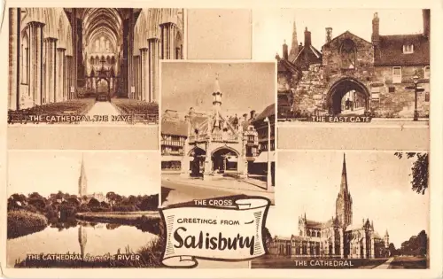 uk19967 greetings from salisbury real photo uk