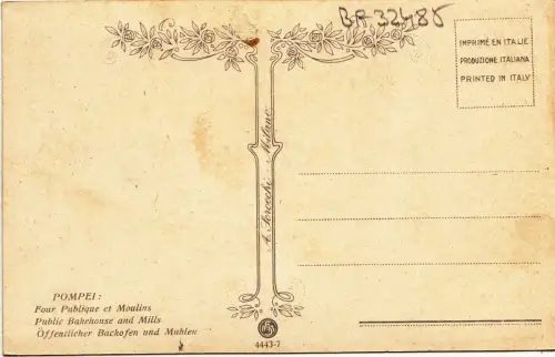 BF32485 pompei foro ramano malini italy front/back image