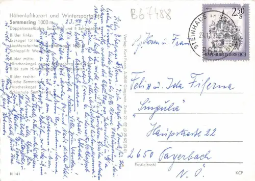 B67488 Österreich Semmering Multiviews